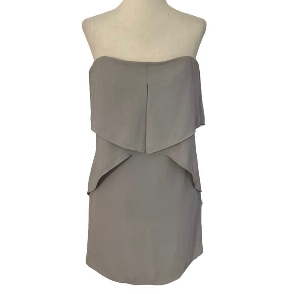 BCBG Maxazria Runway Gray Fei Fei Tube Mini Dress Women's Size 0 | 34-4 - Picture 1 of 8
